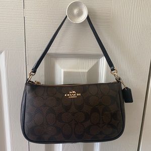 Authentic Coach Leather Bag with Gold